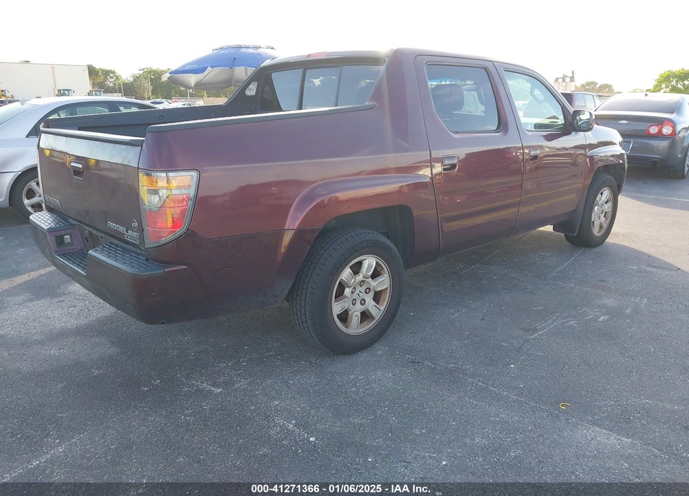 2007 HONDA RIDGELINE RTL VIN: 2HJYK16587H535830