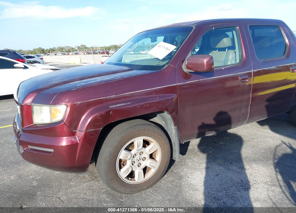 2007 HONDA RIDGELINE RTL VIN: 2HJYK16587H535830