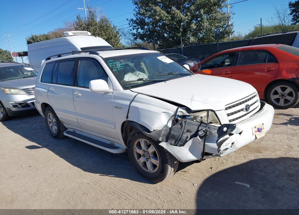 2003 TOYOTA HIGHLANDER LIMITED V6 VIN: JTEGF21AX30083338