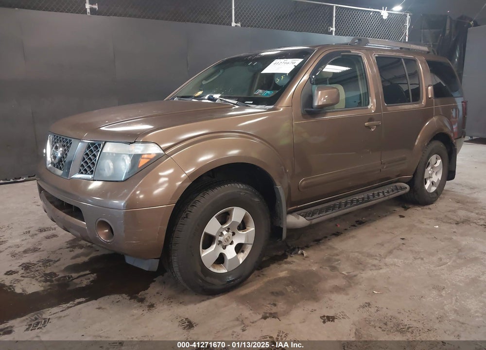 2005 NISSAN PATHFINDER SE VIN: 5N1AR18W65C703936