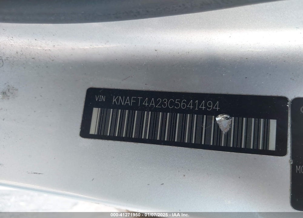 2012 KIA FORTE LX VIN: KNAFT4A23C5641494