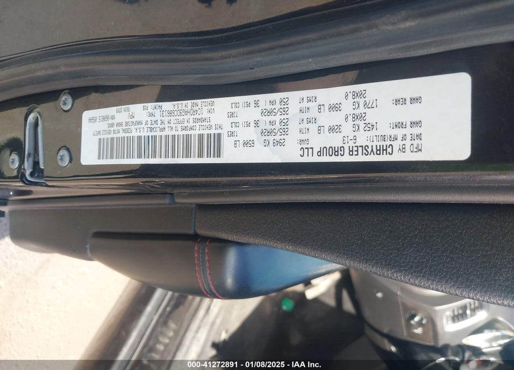 2013 DODGE DURANGO VIN: 1C4RDHAG9DC686131