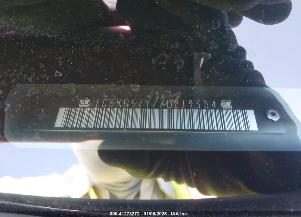 2007 CADILLAC DTS V8 VIN: 1G6KD57Y77U219534