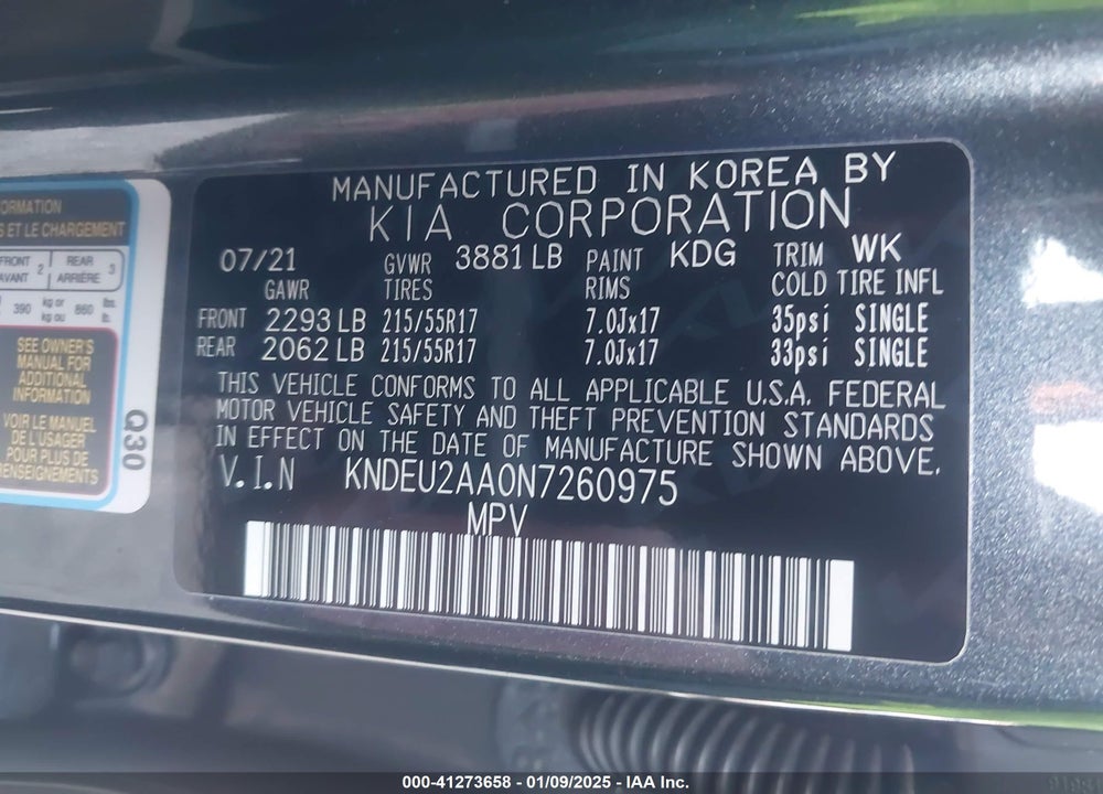2022 KIA SELTOS S VIN: KNDEU2AA0N7260975