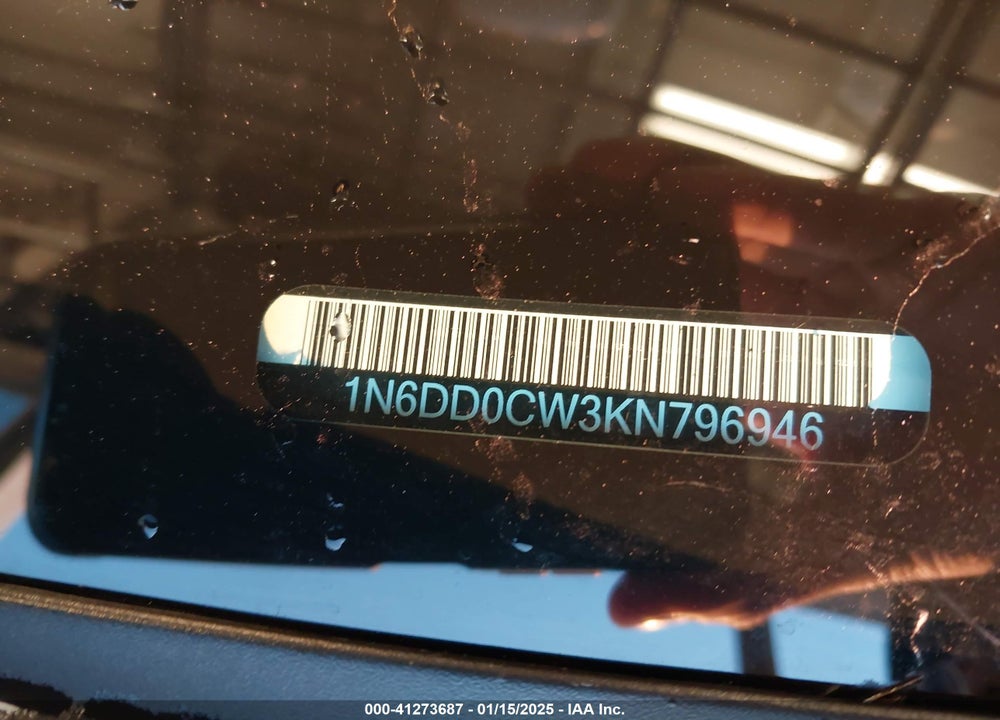 2019 NISSAN FRONTIER VIN: 1N6DD0CW3KN796946