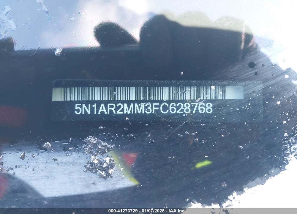 2015 NISSAN PATHFINDER SL VIN: 5N1AR2MM3FC628768