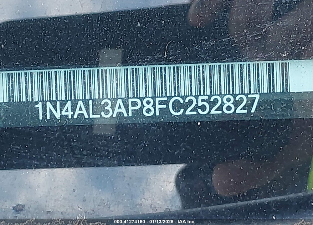 2015 NISSAN ALTIMA VIN: 1N4AL3AP8FC252827