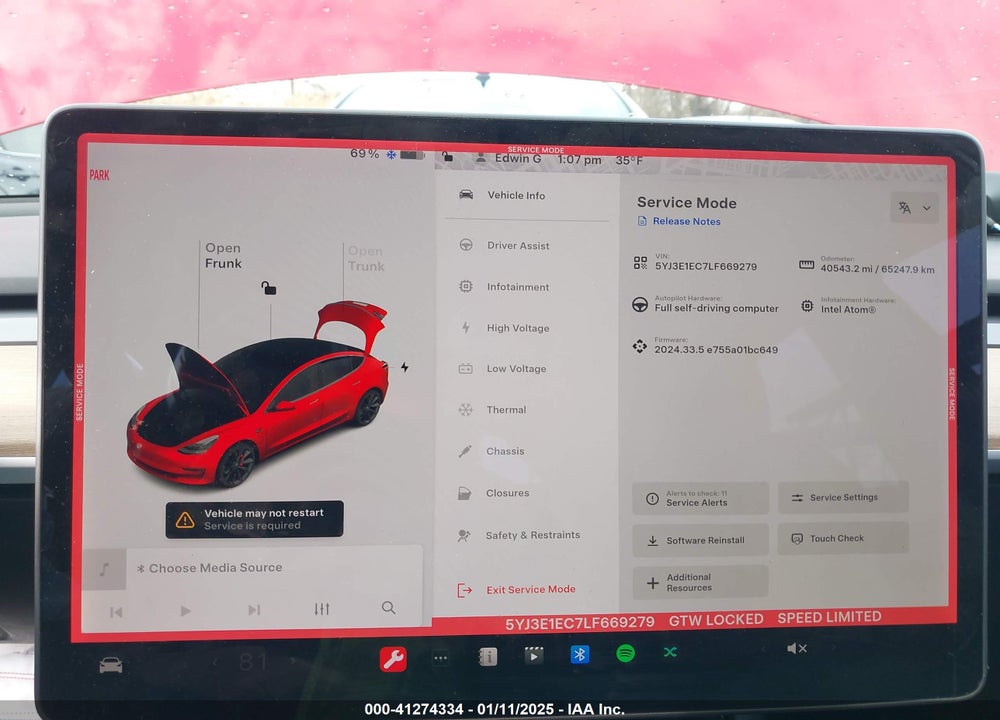 2020 TESLA MODEL 3 VIN: 5YJ3E1EC7LF669279