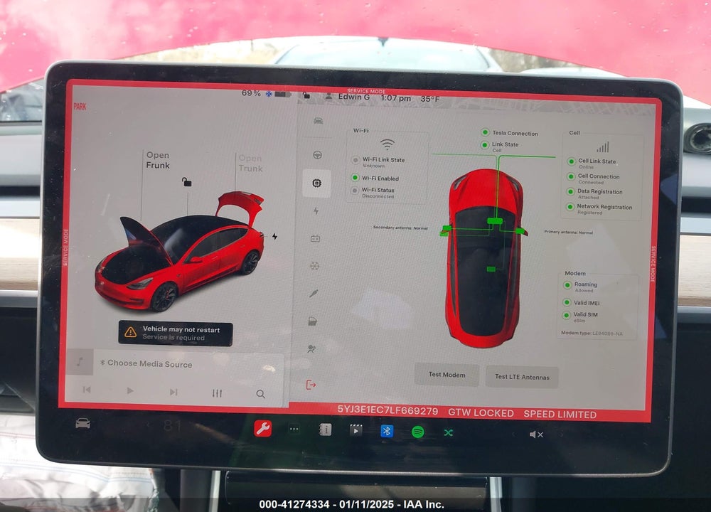 2020 TESLA MODEL 3 VIN: 5YJ3E1EC7LF669279