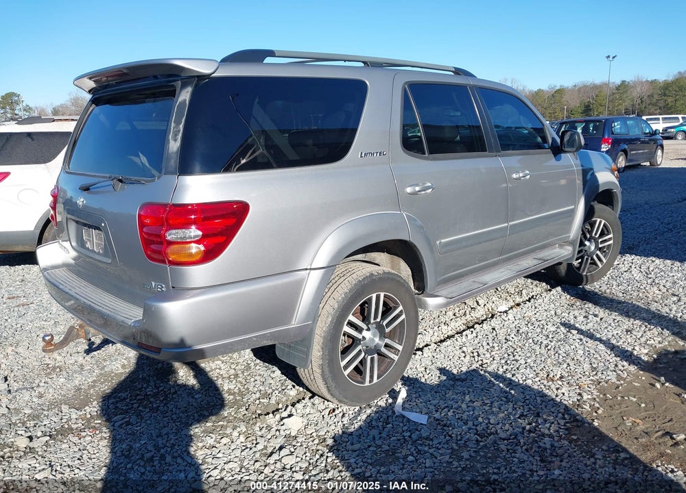 2004 TOYOTA SEQUOIA LIMITED V8 VIN: 5TDZT38A34S238330
