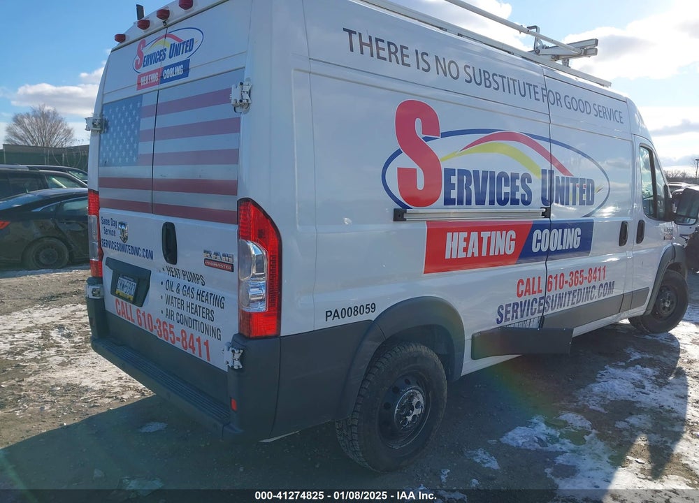 2014 RAM PROMASTER 2500 HIGH ROOF VIN: 3C6TRVDG3EE119318