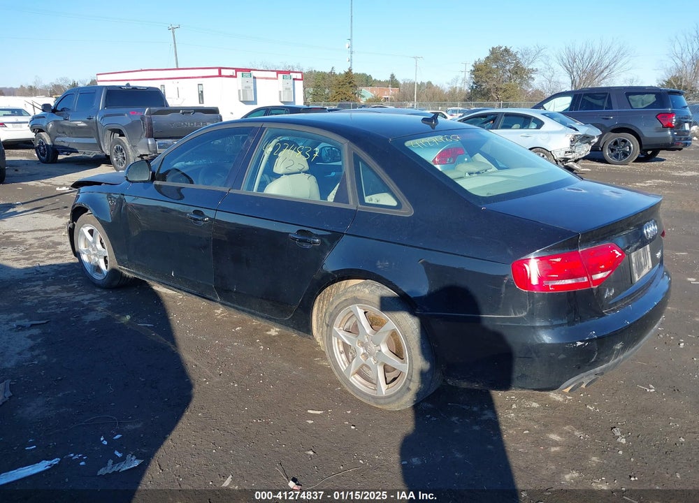 2009 AUDI A4 2.0T PREMIUM VIN: WAULF78K59N011759