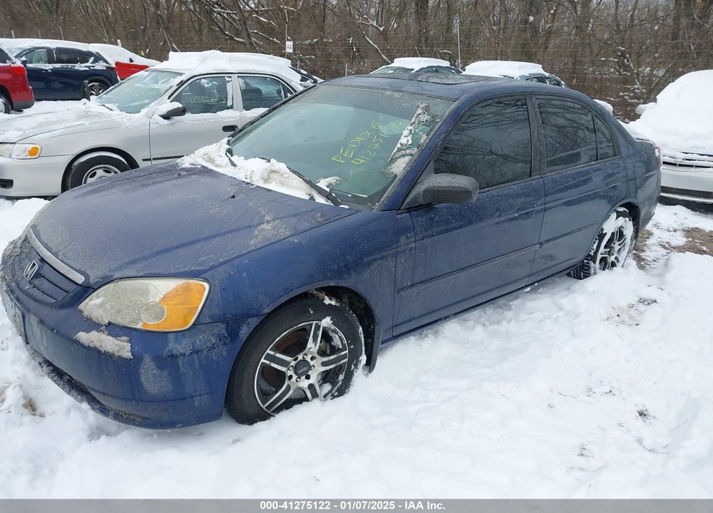 2002 HONDA CIVIC EX VIN: 1HGES26852L010812