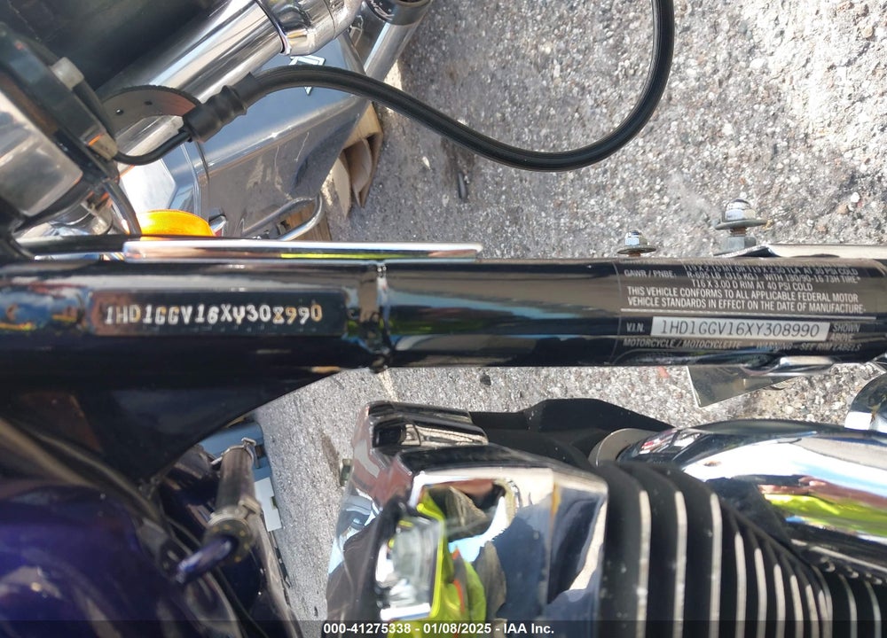 1999 HARLEY-DAVIDSON FXDS CONVERTIBLE VIN: 1HD1GGV16XY308990