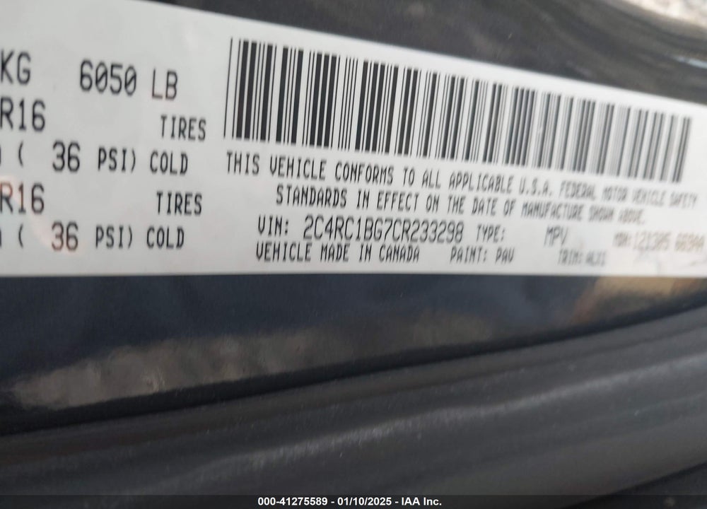 2012 CHRYSLER TOWN & COUNTRY TOURING VIN: 2C4RC1BG7CR233298