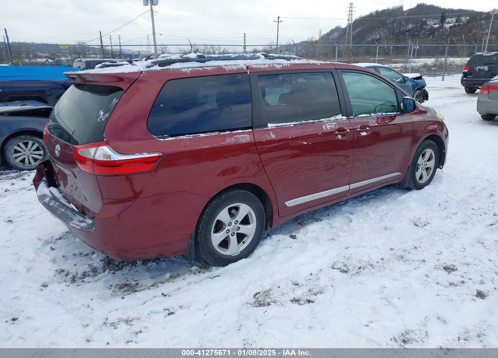 2015 TOYOTA SIENNA LE 8 PASSENGER VIN: 5TDKK3DCXFS630137