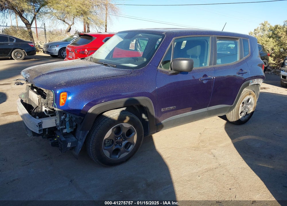 2016 JEEP RENEGADE SPORT VIN: ZACCJAAT0GPD51407