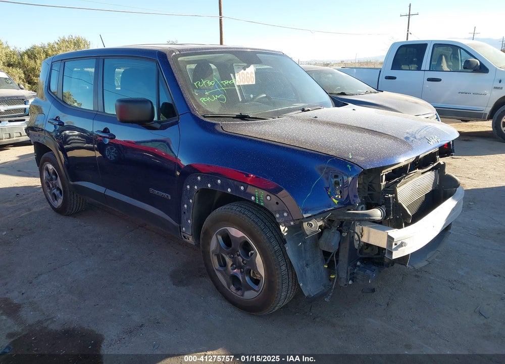 2016 JEEP RENEGADE SPORT VIN: ZACCJAAT0GPD51407