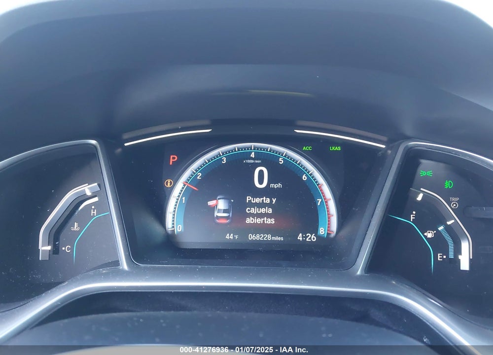 2019 HONDA CIVIC VIN: JHMFC1F98KX011625