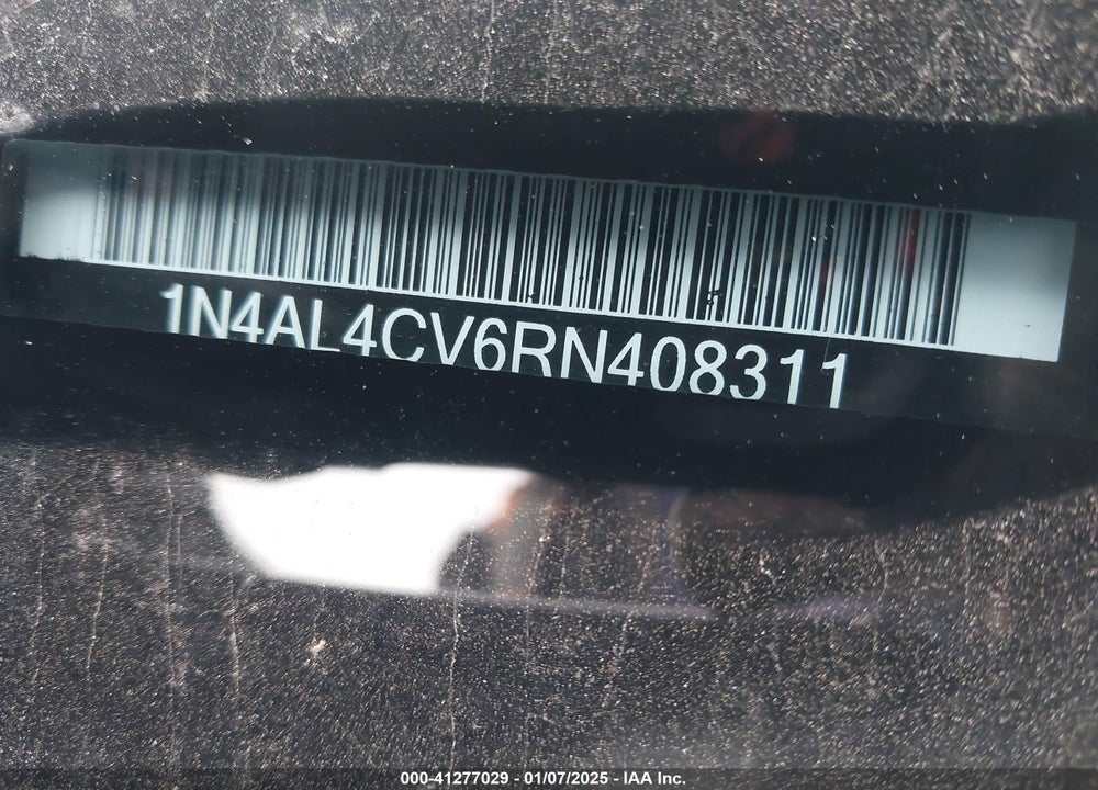 2024 NISSAN ALTIMA VIN: 1N4AL4CV6RN408311