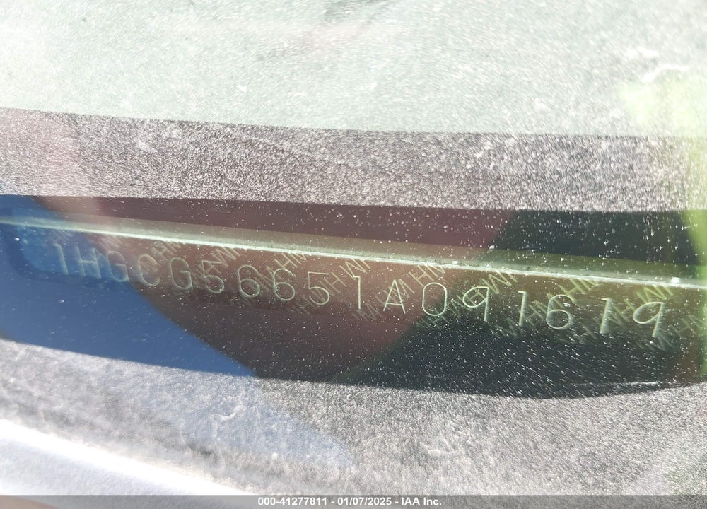 2001 HONDA ACCORD 2.3 EX VIN: 1HGCG56651A091619