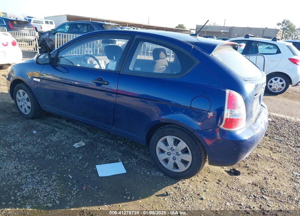 2008 HYUNDAI ACCENT GS VIN: KMHCM36C48U079788