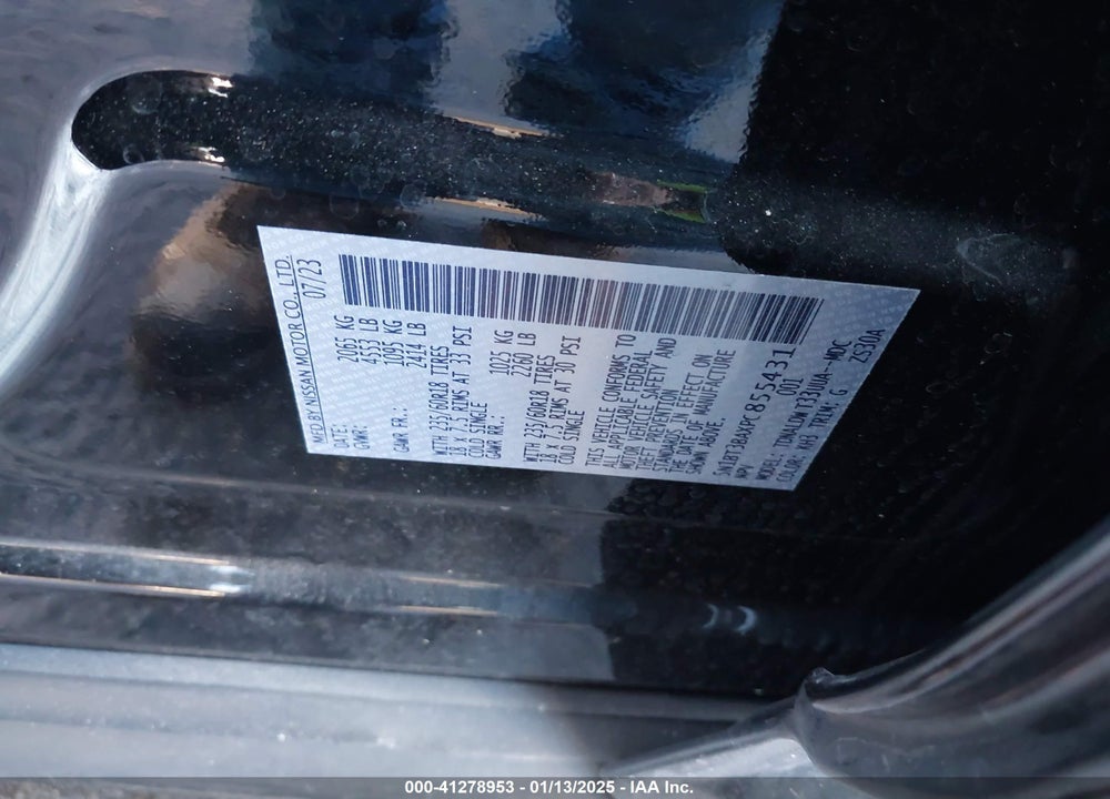 2023 NISSAN ROGUE SV FWD VIN: 5N1BT3BAXPC855431