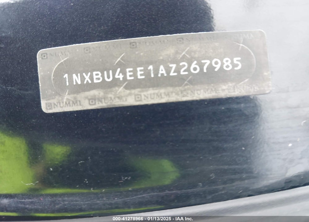 2010 TOYOTA COROLLA VIN: 1NXBU4EE1AZ267985