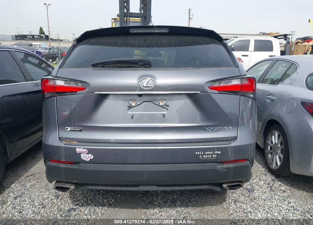 2017 LEXUS NX 200T F SPORT VIN: JTJYARBZ8H2064106