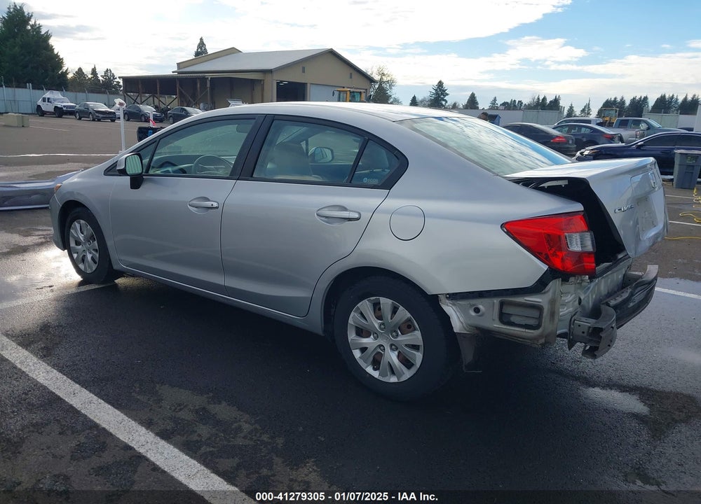 2012 HONDA CIVIC SDN LX VIN: 19XFB2F52CE376228