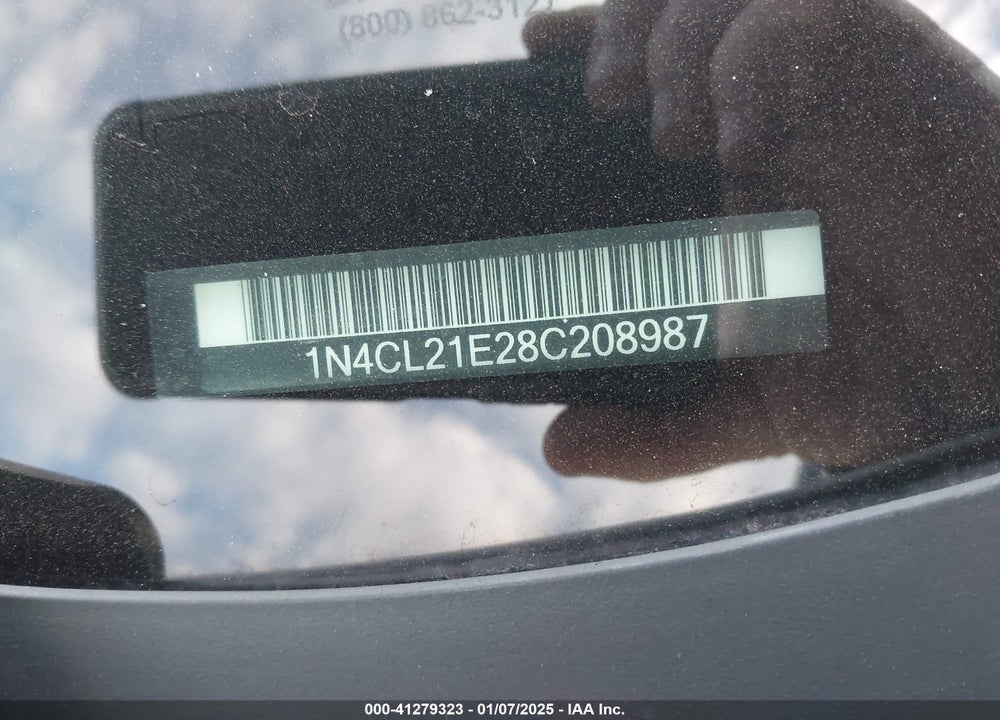 2008 NISSAN ALTIMA HYBRID VIN: 1N4CL21E28C208987