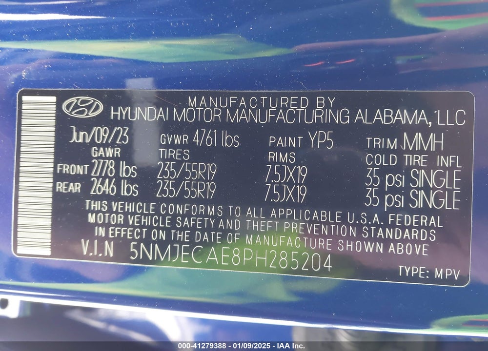 2023 HYUNDAI TUCSON LIMITED VIN: 5NMJECAE8PH285204