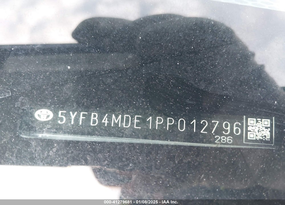 2023 TOYOTA COROLLA LE VIN: 5YFB4MDE1PP012796