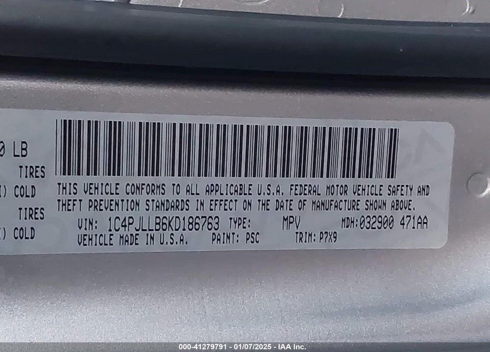 2019 JEEP CHEROKEE LATITUDE PLUS FWD VIN: 1C4PJLLB6KD186763