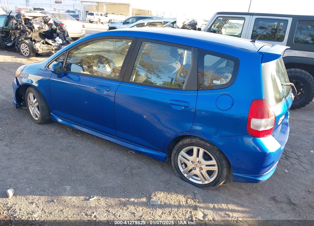 2007 HONDA FIT SPORT VIN: JHMGD38677S055653