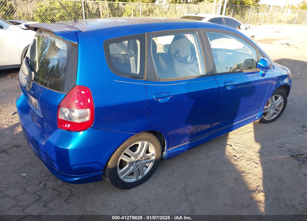 2007 HONDA FIT SPORT VIN: JHMGD38677S055653