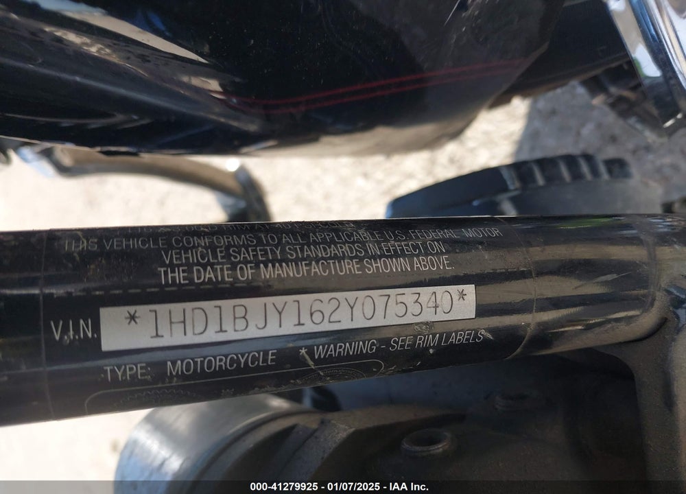 2002 HARLEY-DAVIDSON FLSTC VIN: 1HD1BJY162Y075340