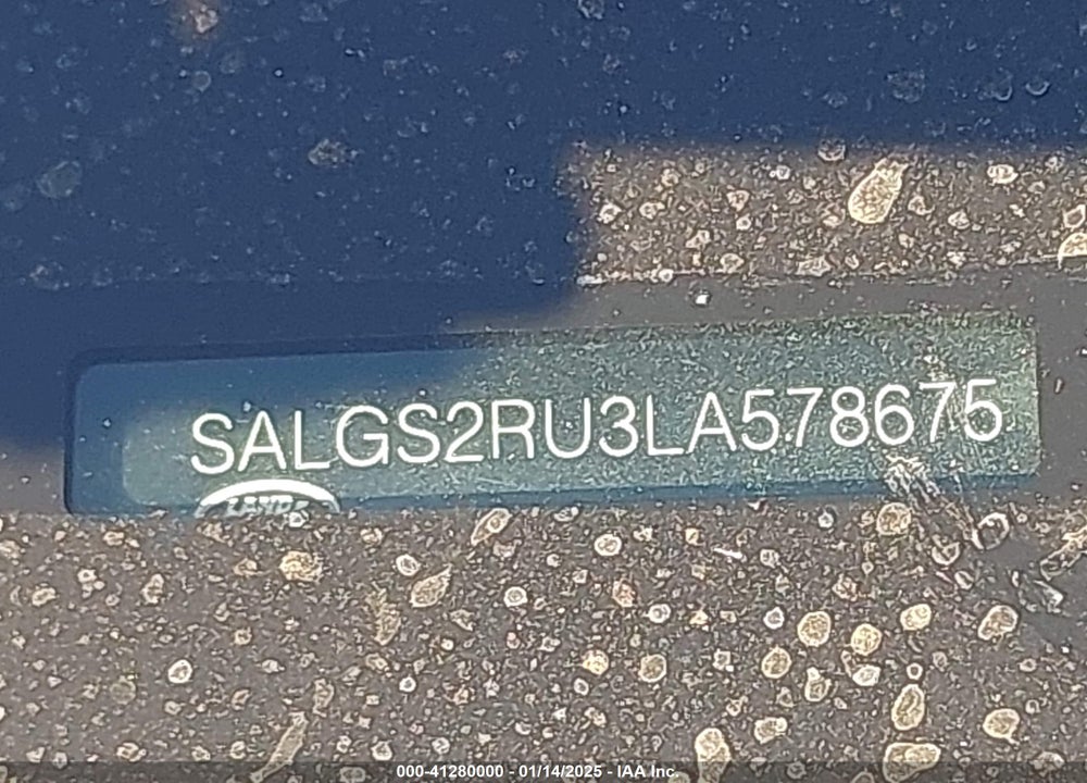 2020 LAND ROVER RANGE ROVER HSE VIN: SALGS2RU3LA578675