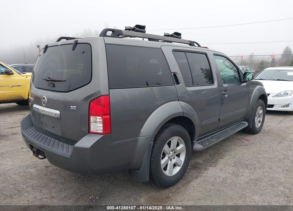2008 NISSAN PATHFINDER SE VIN: 5N1AR18B88C657348