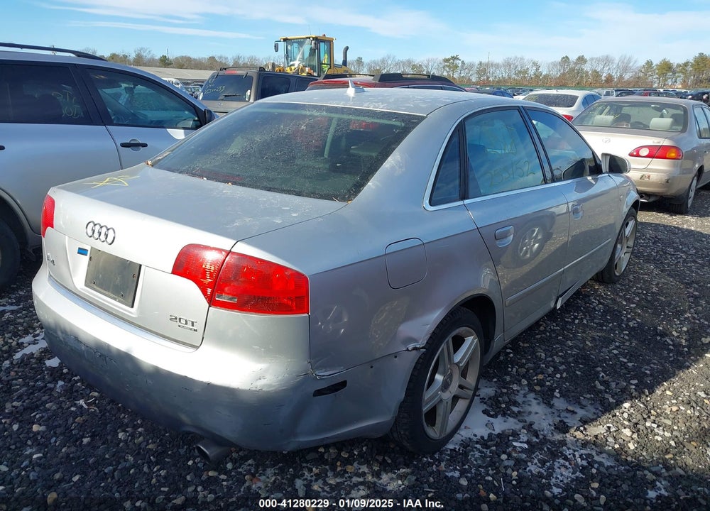 2007 AUDI A4 VIN: WAUDF78E47A152518