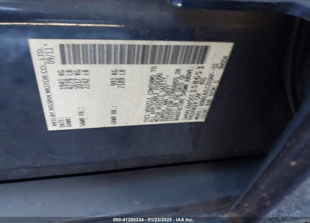 2012 NISSAN ALTIMA VIN: 1N4AL2AP5CC158653