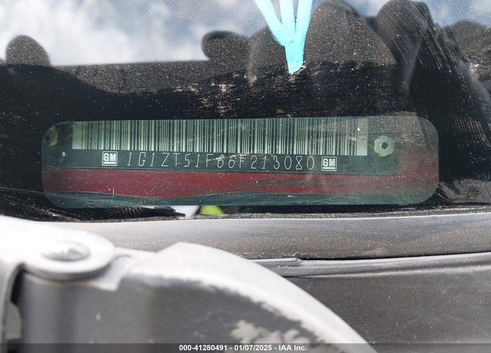 2006 CHEVROLET MALIBU VIN: 1G1ZT51F66F213080
