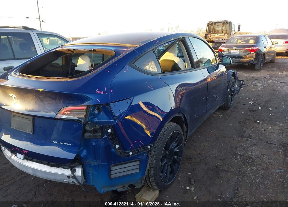 2021 TESLA MODEL Y LONG RANGE DUAL MOTOR ALL-WHEEL DRIVE VIN: 5YJYGDEE6MF089865