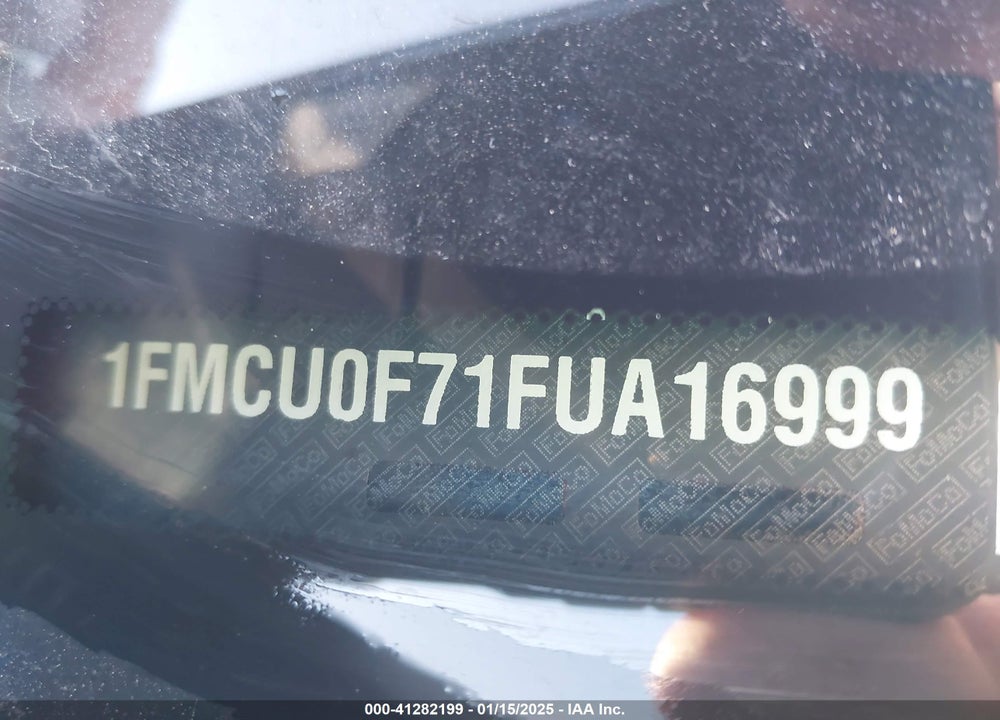 2015 FORD ESCAPE S VIN: 1FMCU0F71FUA16999