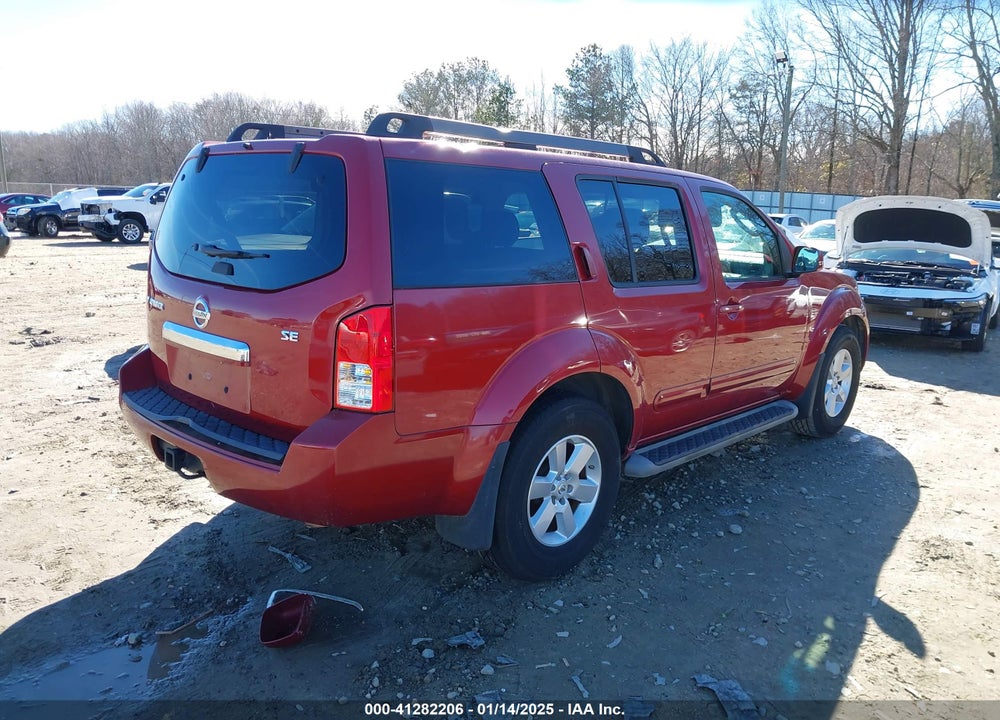 2008 NISSAN PATHFINDER SE VIN: 5N1AR18U98C643086