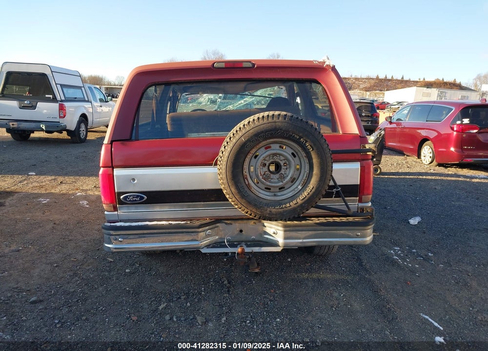 1996 FORD BRONCO U100 VIN: 1FMEU15N8TLA78223