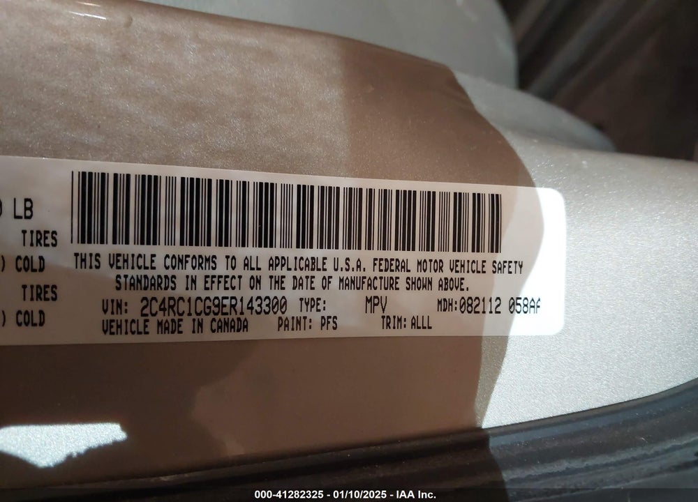 2014 CHRYSLER TOWN & COUNTRY TOURING-L VIN: 2C4RC1CG9ER143300