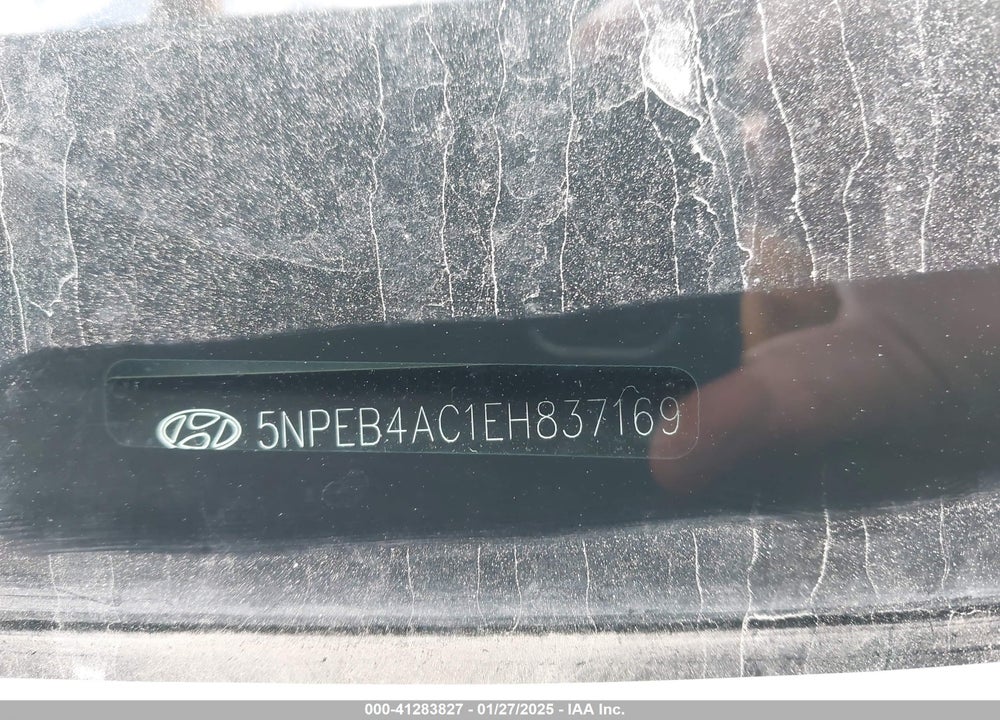 2014 HYUNDAI SONATA VIN: 5NPEB4AC1EH837169