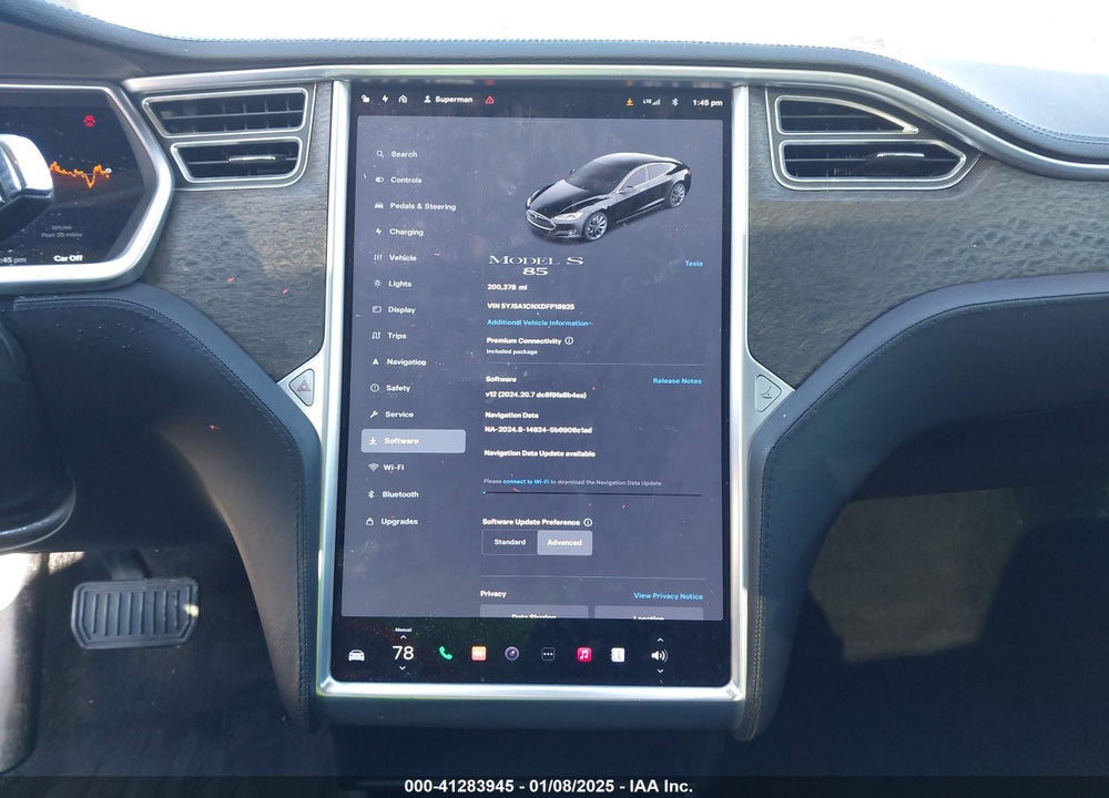 2013 TESLA MODEL S VIN: 5YJSA1CNXDFP18925