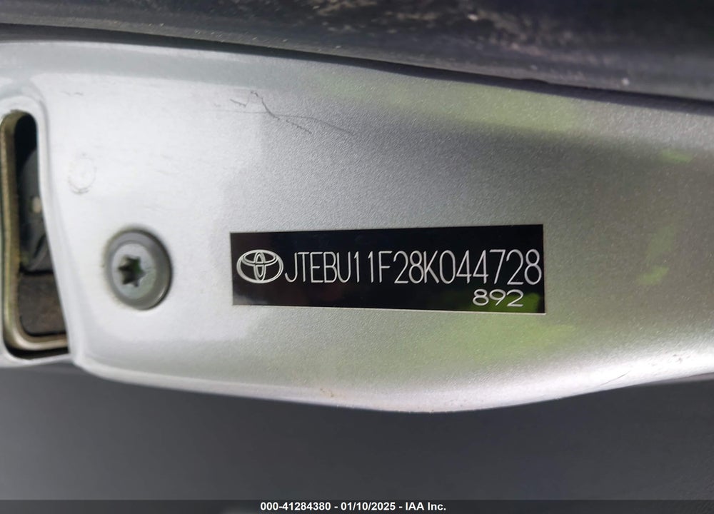 2008 TOYOTA FJ CRUISER VIN: JTEBU11F28K044728